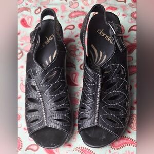 Dansko Rowena Leather Slingback Heeled Sandals ~ Size 36